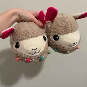 Kids/Ladies Small Cute Llama Slippers